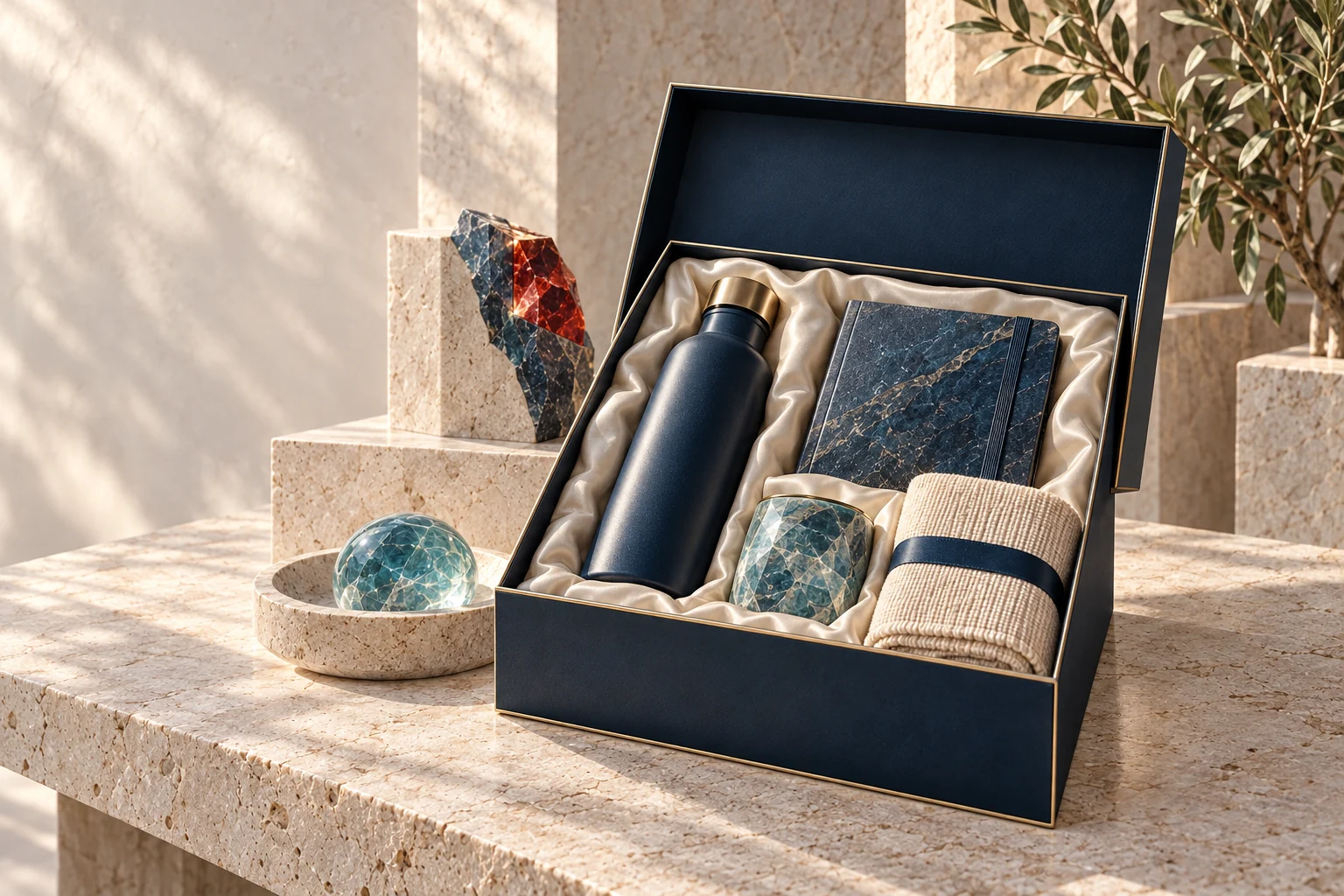 Conceptual industry artwork: a carefully curated premium corporate gift.