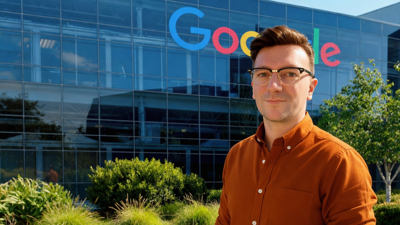 Travis Bjorklund, founder of RevOasis, in front of Google headquarters